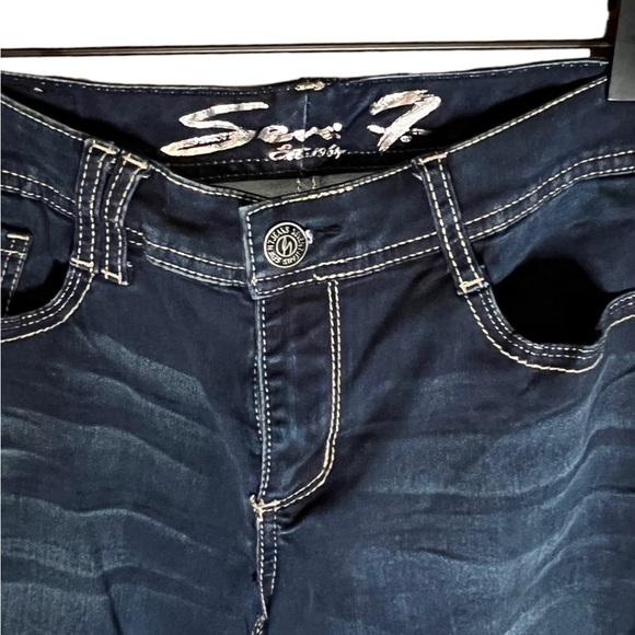 7 for all Mankind Rocker Slim Dark Wash Jeans, Size 10 - Picture 4 of 7